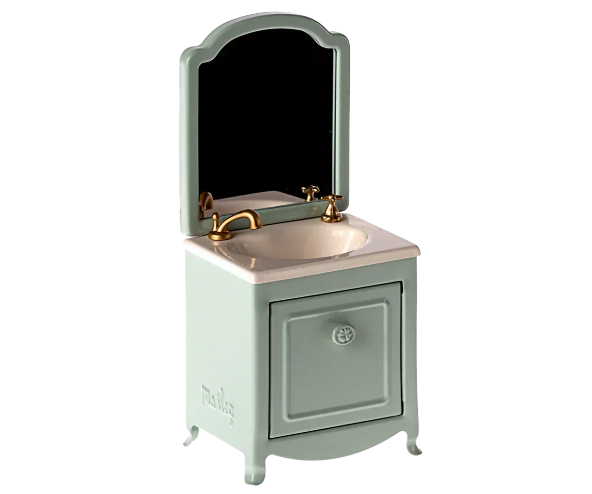 Maileg Sink dresser, Mouse - Mint