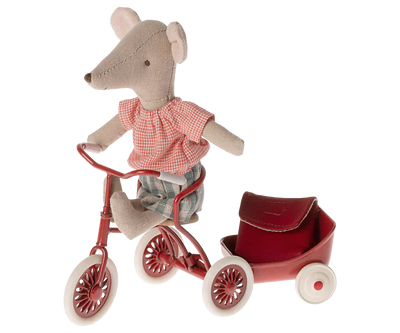 Maileg Tricycle Mouse Big Sister Red