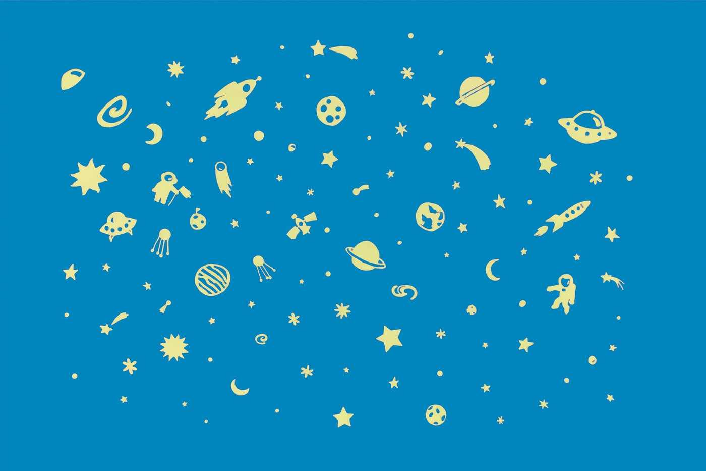 Space Adventure Series Glow in the Dark Wall Stickers