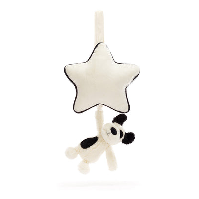 Bashful Black & Cream Puppy Musical Pull