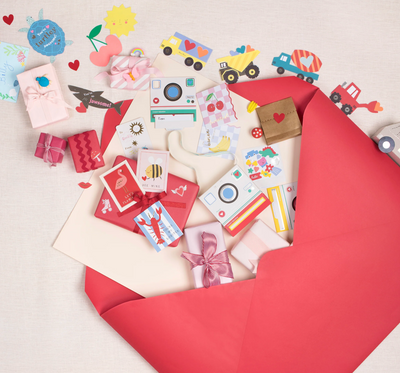 Meri Meri Under The Sea Kids Valentine's Cards & Erasers Set