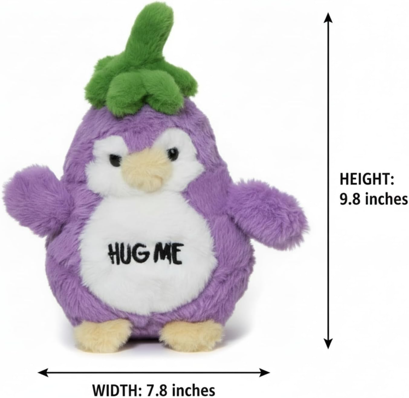Purple Penguin Plush Toy 9.8" Soft Stuffed Animal for Kids