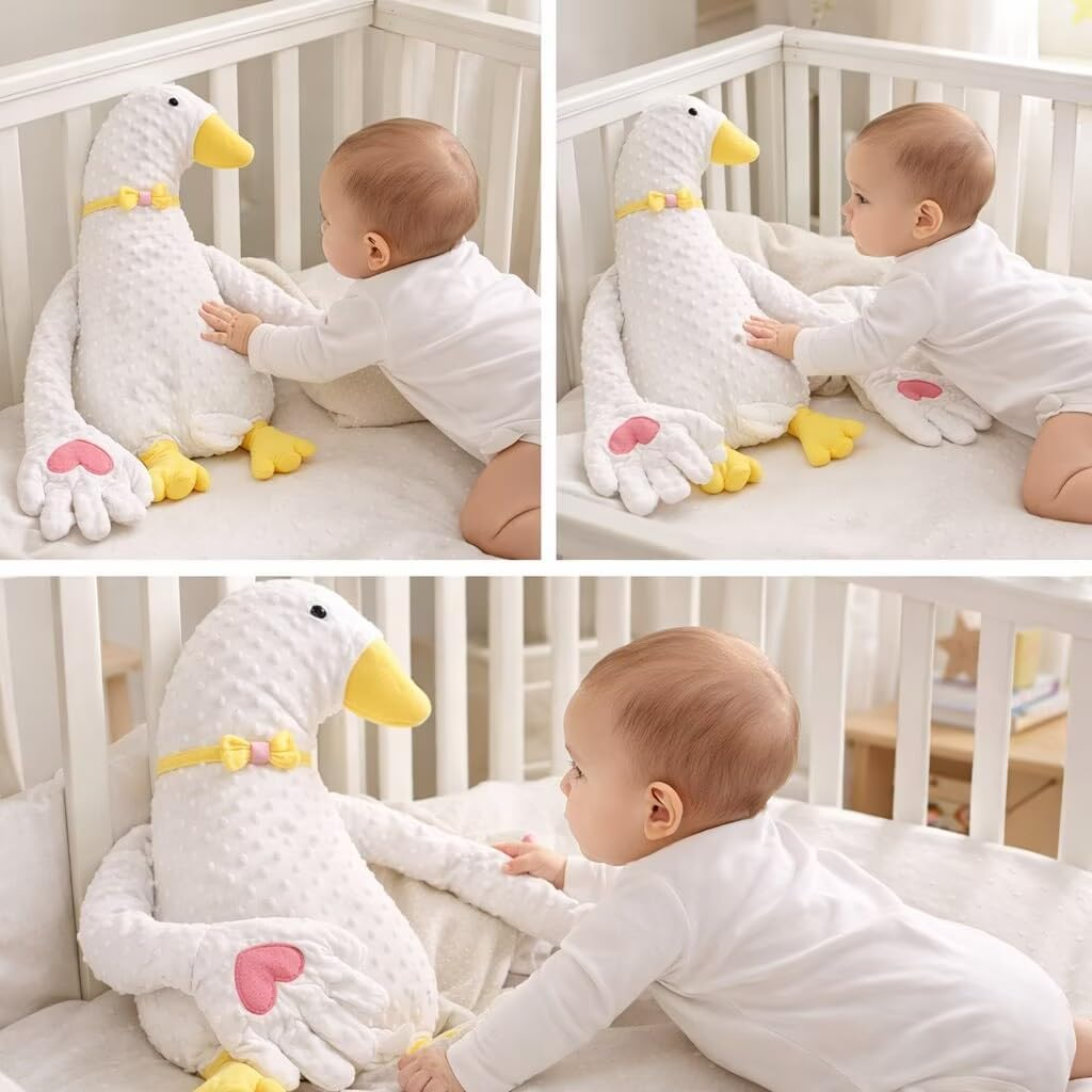 Interactive Goose Plush Toy with Patting Motion Soft Soothing Gift