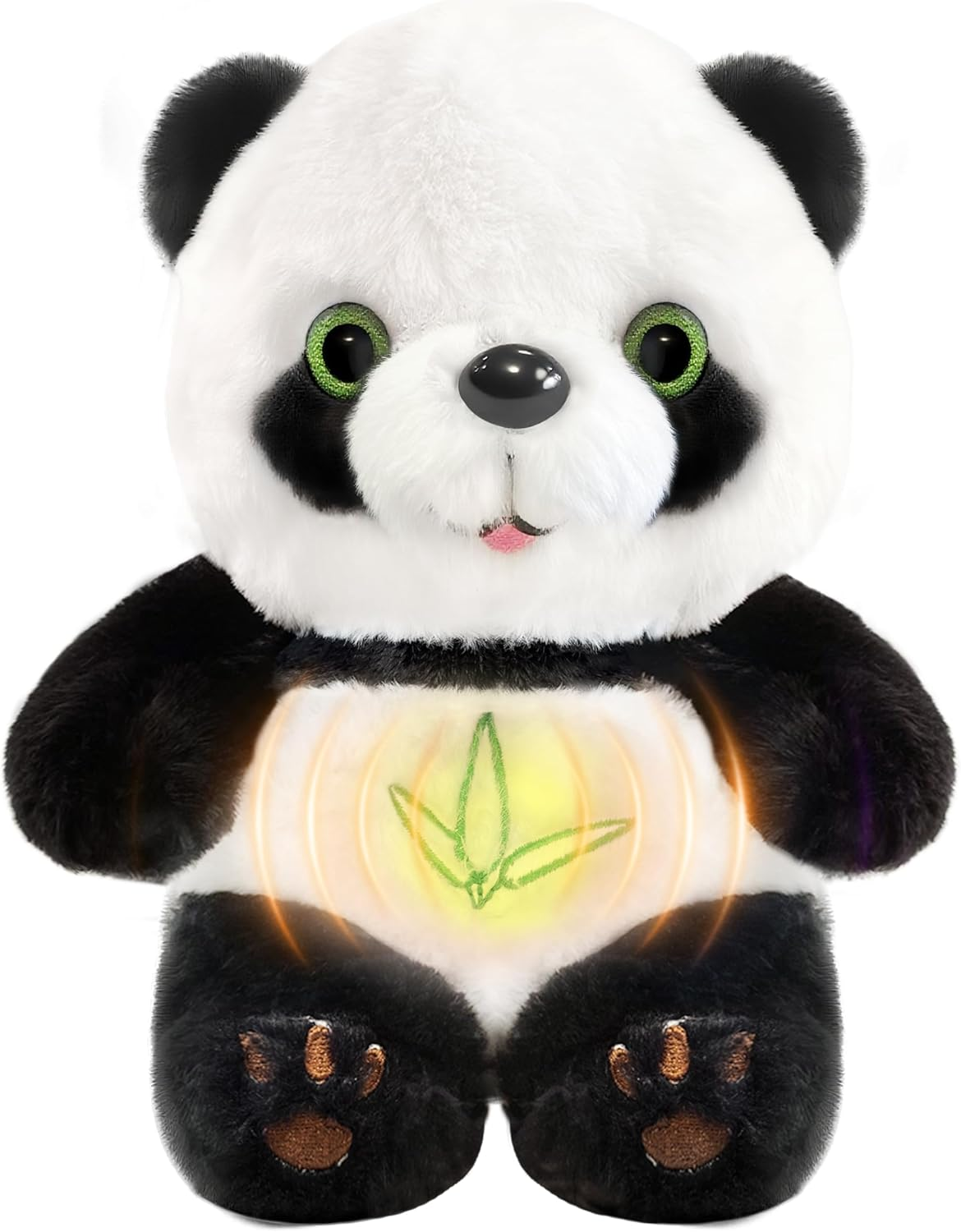 Breathing Panda Plush Toy with Music Lights & Heartbeat Motion