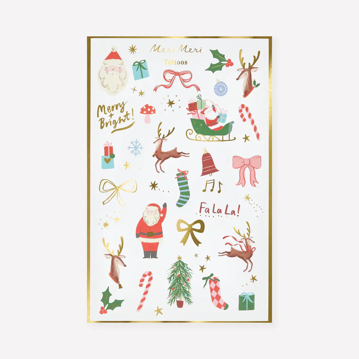 Meri Meri Christmas Mixed Icon Temporary Tattoos